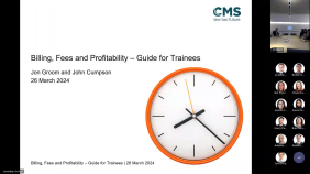 thumbnail of medium Trainee training  Minutes to Pounds  Time Recording  Billing Briefing John Cumpson  Jon Groom-26 March 2024