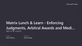 thumbnail of medium Disputes Matrix Lunch & Learn - Enforcing Judgments award and settlement agreements - 18 October 2023