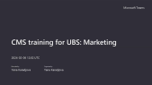 thumbnail of medium CMS Training for UBS: marketing